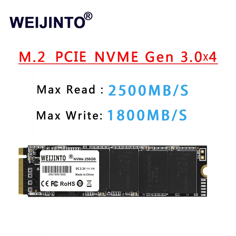 internal ssd WEIJINTO M2 M.2 PCIE SSD 128GB 256GB 512GB 2280 NVMe Interface NVMe SSD mini pcie 960GB Internal solid state hard disk laptop best internal ssd for laptop