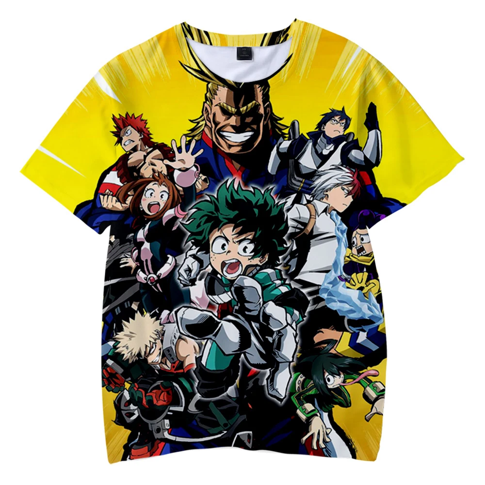 

2019 Anime My Hero Academia Season 4 Midoriya Izuku 3D Print Print Children's Wear Boy/girl Kids Short Sleeve T Shirt Clothes