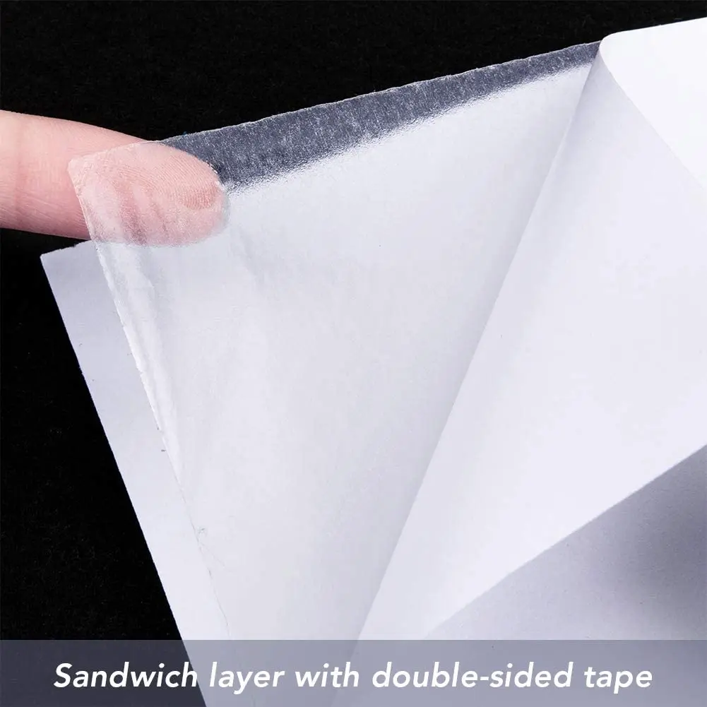 A4 Size Double Sided Tape Sheets Strong Adhesive 0.1mm For Arts Craft Photo Albums Making double sided tape sheets