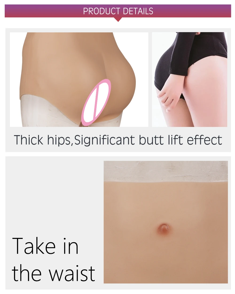 Hip Enhancer Silicone Realistic Vagina Panties Crossdresser Fake Sexy Pussy Underwear Transgender Drag Queen Fake Vagina Panty (3)