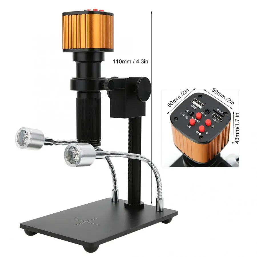 16MP Full High Definition 1080P HDMI USB Industrial Microscope Camera 100-240V