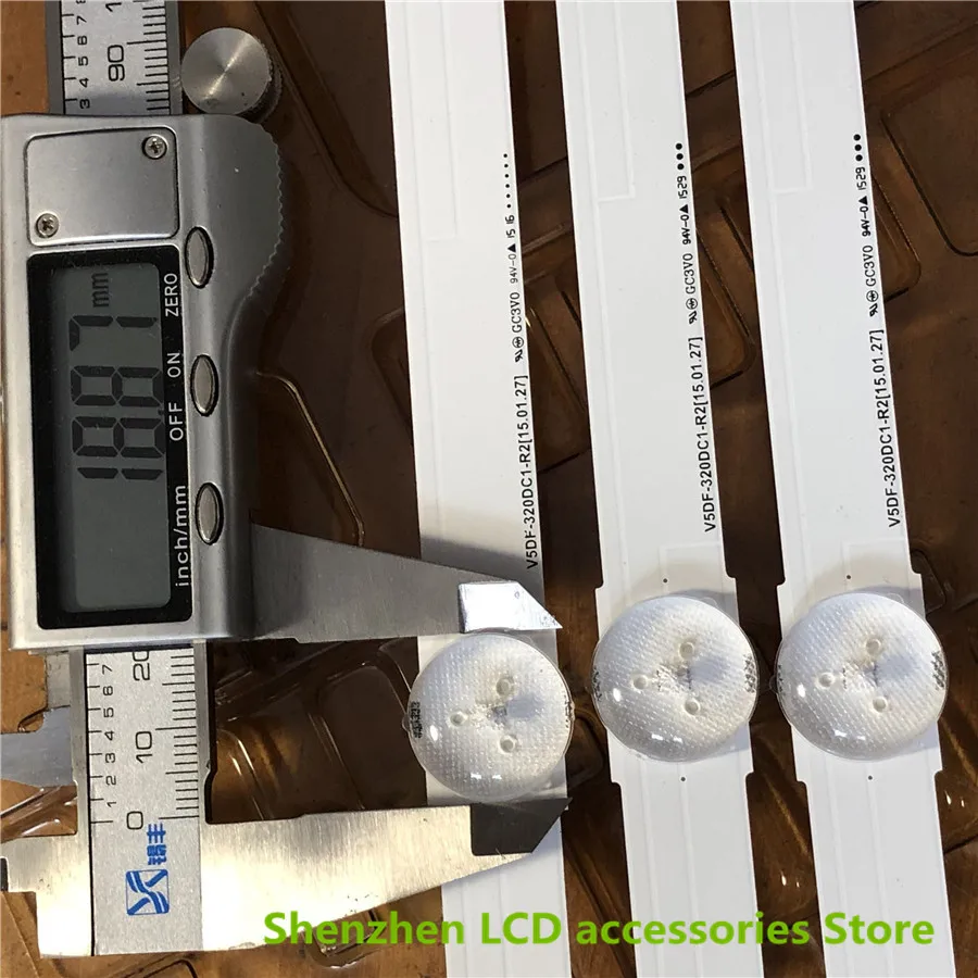 4 шт./лот для samsung UE32J6300AW/UE32J6300AK/32J6370SU лампа бар V5DF-320DC1-R2 V5DF-320DC1-R2/LM41-00117P 7 светодиодов
