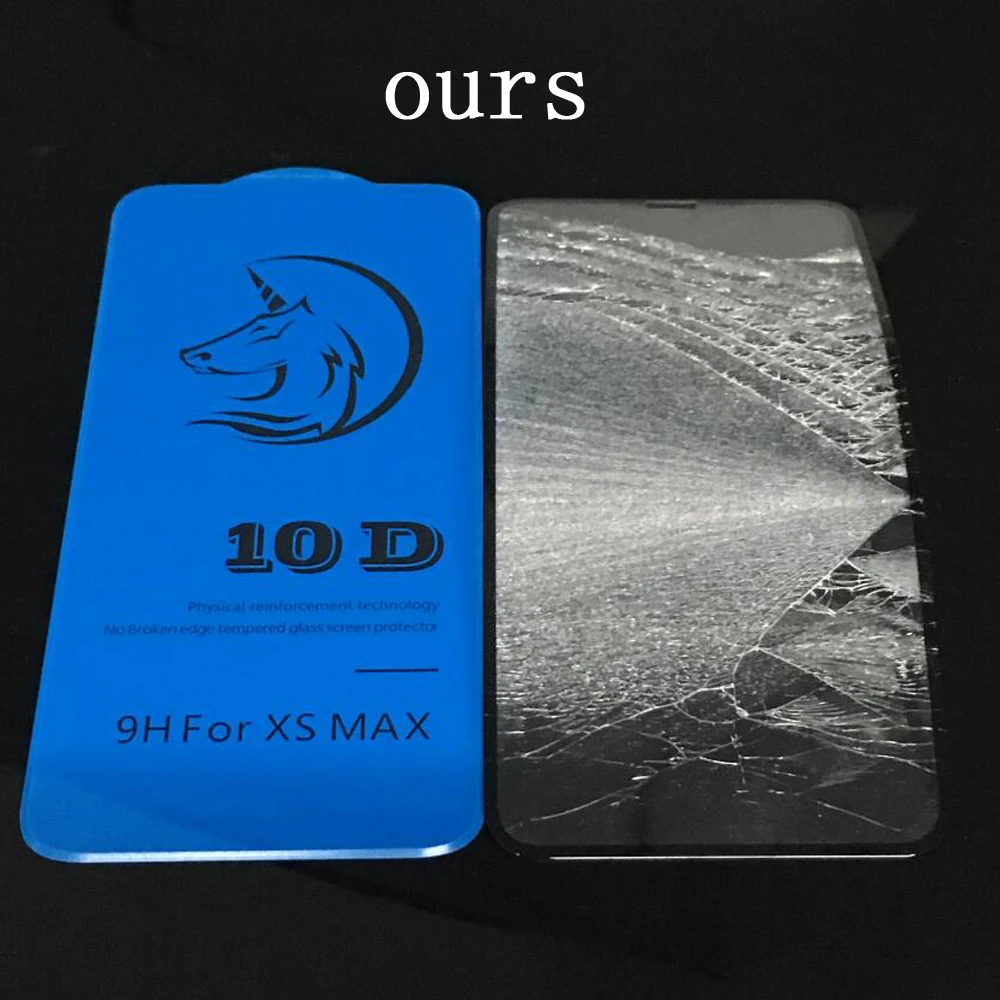 CAMDEMS 10D 200 шт 2в1 закаленное стекло для iphone 11pro max 11 xs max xr x 8plus 6S 7 полное покрытие протектор экрана