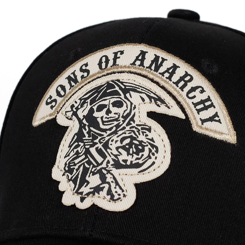 Brand New Unisex Baseball Cap SOA Sons of Anarchy Skull Embroidery Snapback Men Women Sports Racing Motorcycle Caps CP0385 (4)