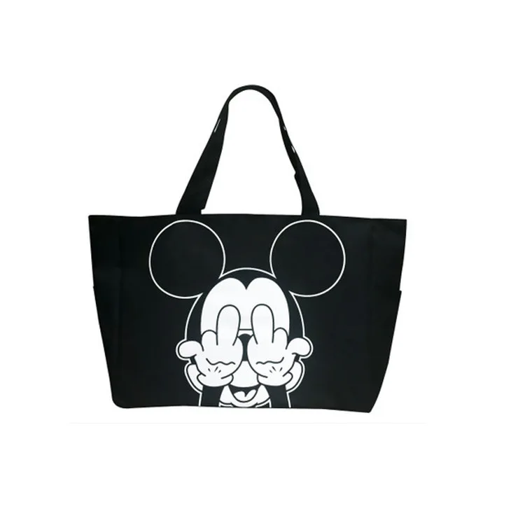 Disney Микки пеленки сумка Минни плечо мультфильм леди сумка большой вместимости сумки стежка женщин Водонепроницаемый Путешествия хозяйственная сумка