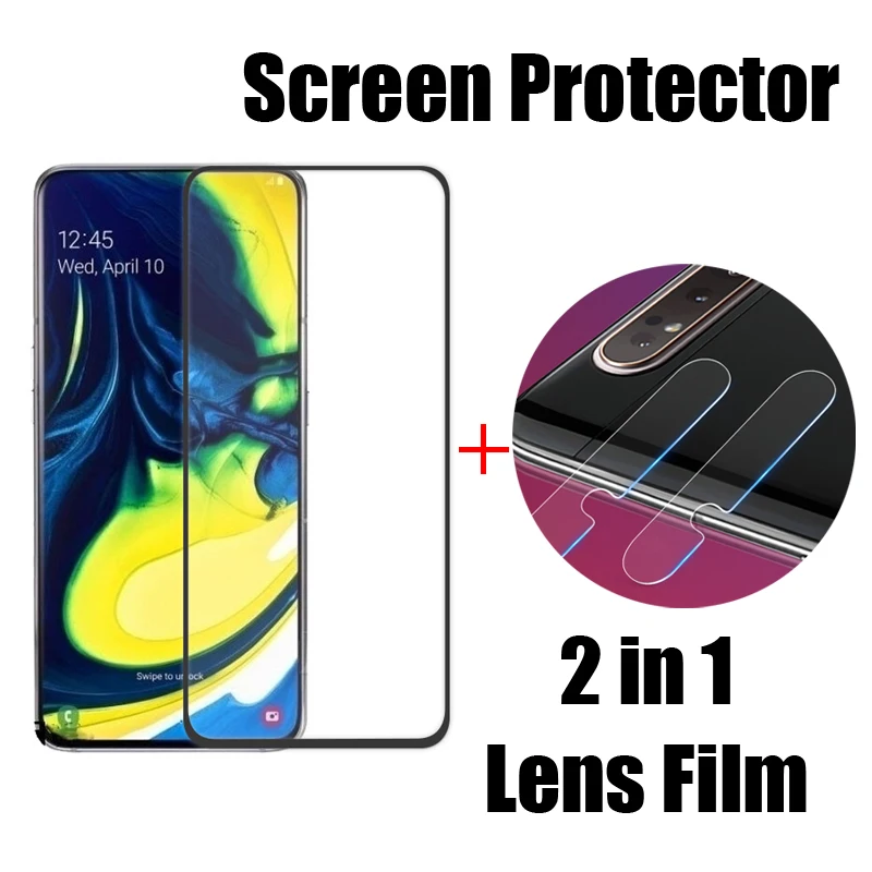 

Glass For Samsung Galaxy A80 A70 A60 A50 A30 Screen Protector Protective Glass For Samsung Galaxy A20 A20E A40S A40 Lens Film