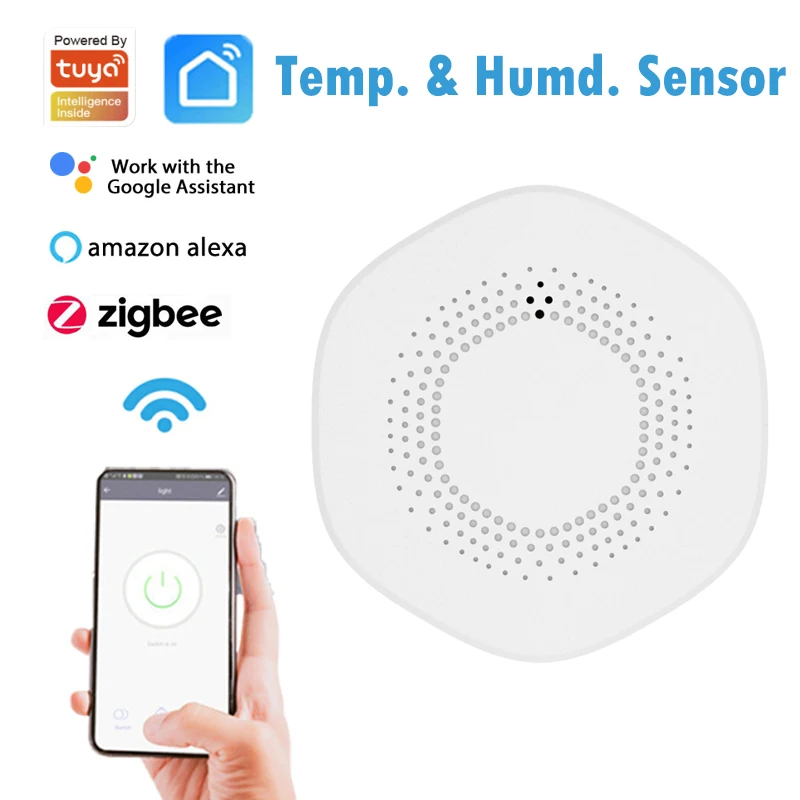 Датчик температуры и влажности Tuya Zigbee 3 0 сенсор с управлением через приложение