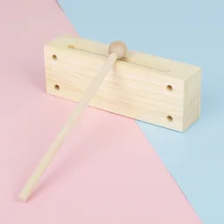 Orff Musical Instruments Wooden 2 Tone Castanets High quality Percussion Low High Pitched Square Clapper Kids Educational Toys