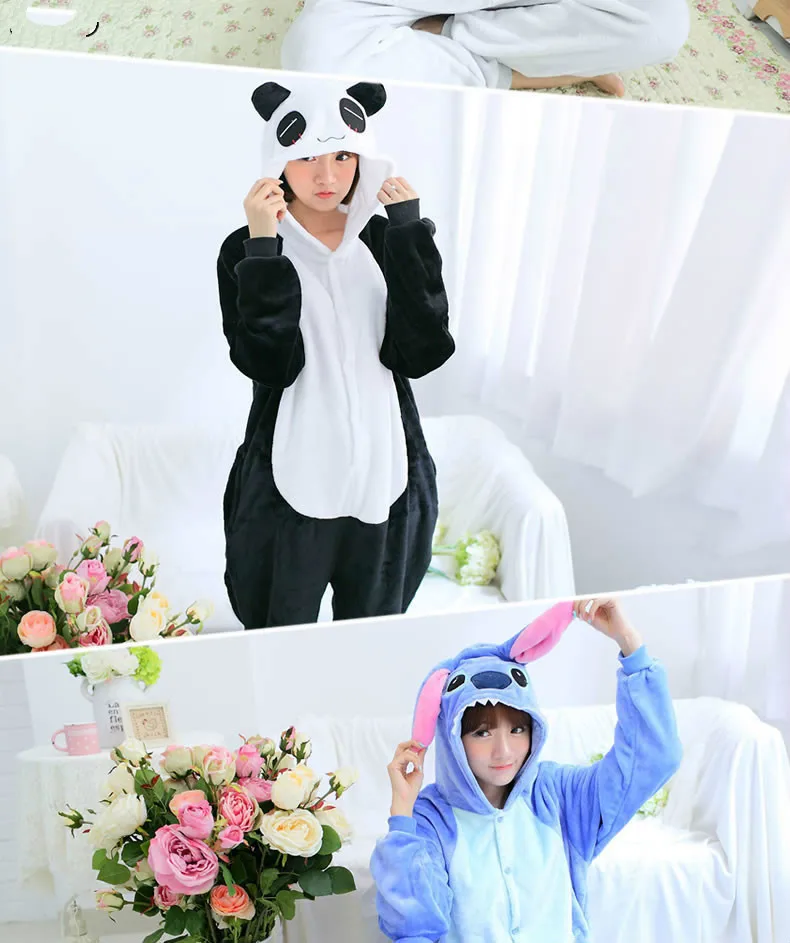 Totoro Fiishimi Onesie для взрослых женщин животных пижамы костюм фланель теплая мягкая Пижама цельная зимняя Пижама Косплей