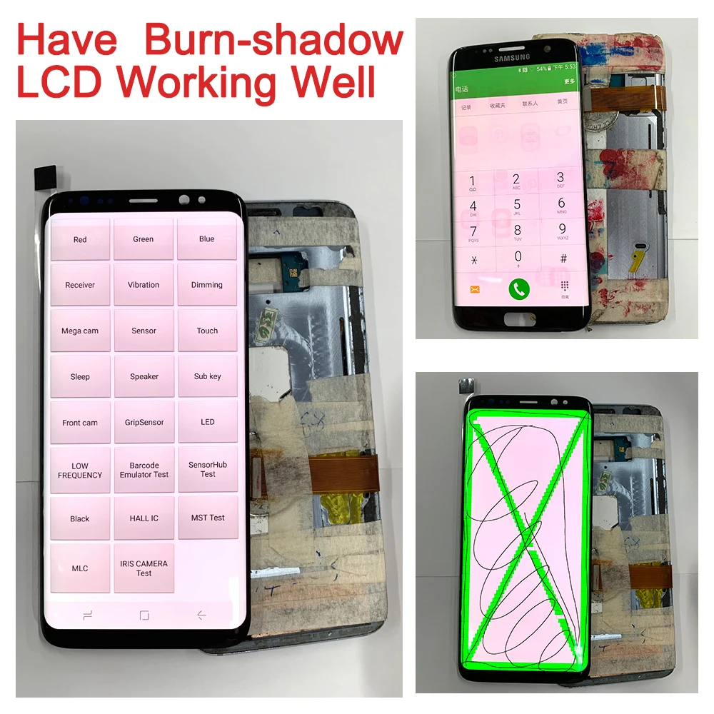Дисплей с тенью для SAMSUNG Galaxy S9 Plus, сенсорный ЖК-экран, дигитайзер с рамкой S9+ ЖК-дисплей G965 G965F