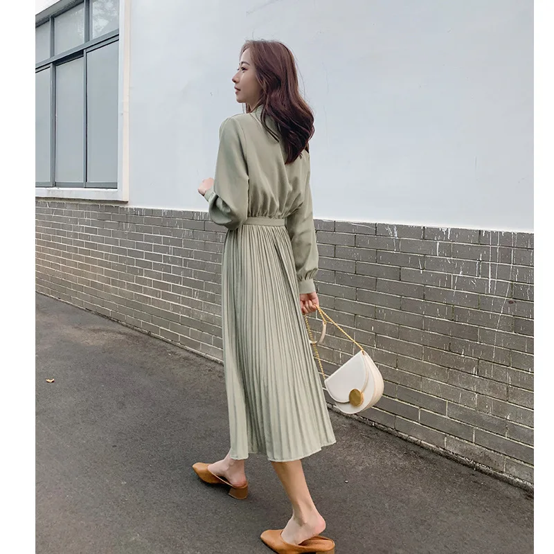 Vestido De Dama De Honor Verde Claro Para Mujer Corsé De Gasa Escalonado De Una Línea