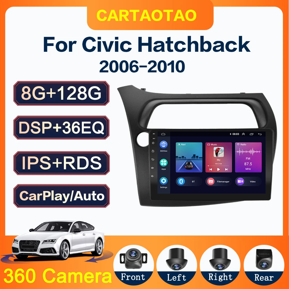 8g+128g Carplay Car Radio Gps Navigation Multimedia Player For Honda