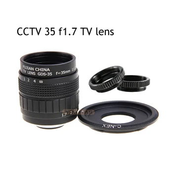 Obiettivo FUJIAN 35mm F1.7 CCTV TV per Cinema + Attacco C + Anello Macro per Sony E Mount Nex-6 Nex-7 Nex-5R A3500 A6300 A6100 A6400 A6500 A5100