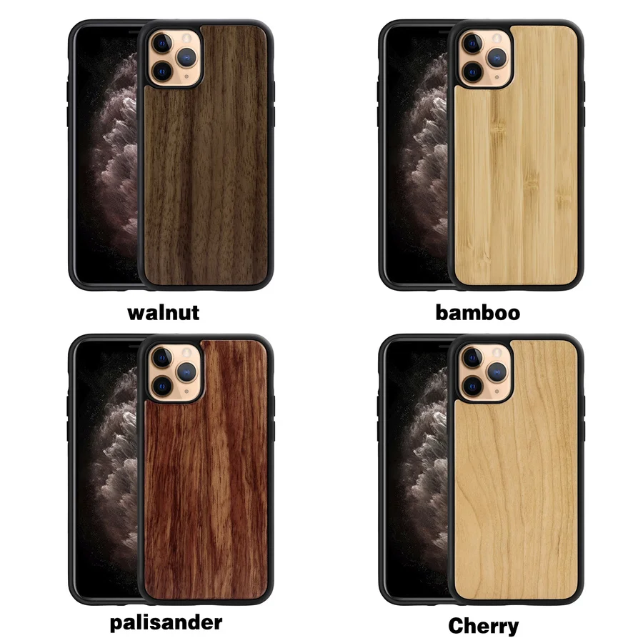 Чехол для телефона из натурального дерева для Iphone 11 Pro Max, мягкий силиконовый чехол-бампер для Iphone Xs Max Xr X 8 7 6 6s Plus Funda