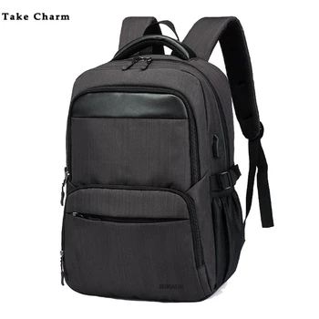 

Casual Simple Oxford Cloth Men's Business Backpack Plug-in Trolley Short-distance Ladies Travel Bag Comes With USB Jack