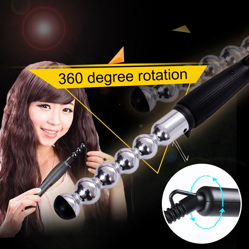 SURKER Ceramic Electric Hair Curling Iron Dry/Wet Professional Hair Curler Women Corrugation For Styling Easy Alisador De Barba