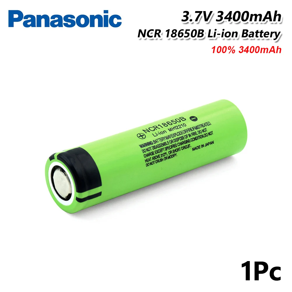 Panasonic NCR18650B 3,7 v 3400 mah 18650 литиевая аккумуляторная батарея разряда 20A для фонариков - Цвет: 1 Pcs