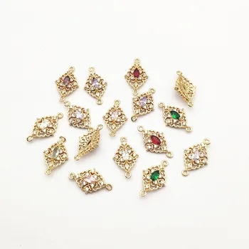 

New arrival! 20x12mm 50pcs Cubic Zirconia rhombus charm for Earrings DIY parts,Jewelry Accessories Findings & Components
