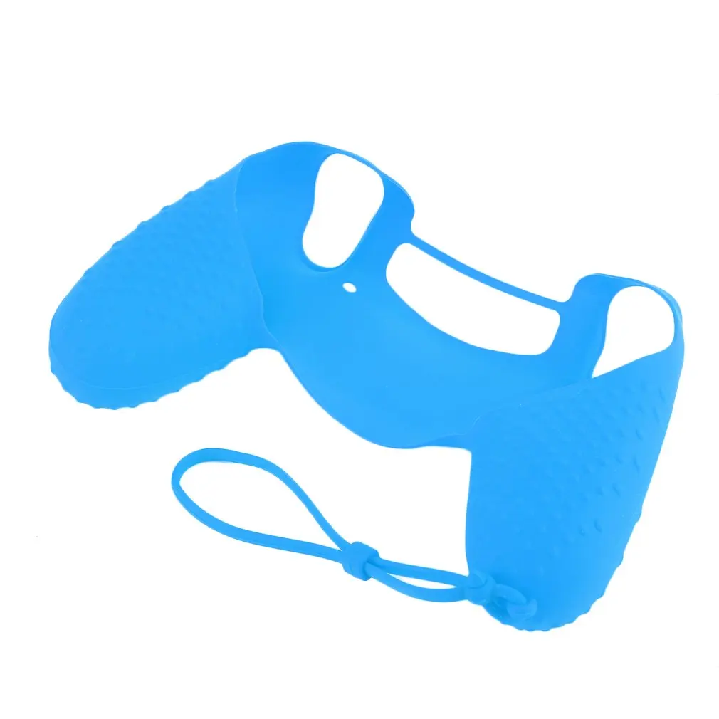 Unique Design Soft Silicone Skin Protective Case Cover With Hand Rope for PS4 Controller Camouflage Black