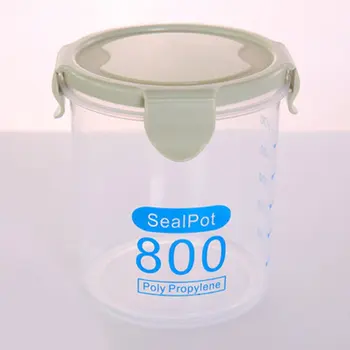 

Round transparent sealed can Glass Jar Sealed Cans Kitchen Food Storage Bottle