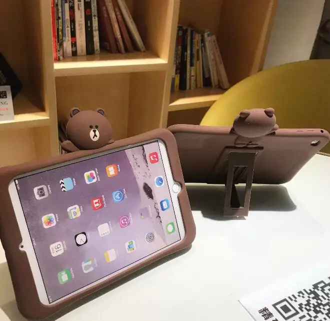 Силиконовая крышка для huawei MediaPad T5 10 дети Безопасный противоударный корпус AGS2-W09 AGS2-L09 AGS2-L03 10,1 ''планшет стенд кожаный чехол+ подставка для ручек - Цвет: brown