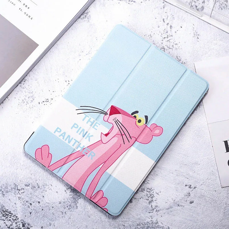 Ультратонкий легкий розовый чехол с рисунком для нового iPad 9,7 iPad 10,2 10,5 Funda Stander Smart Cover для iPad Air1 Air2 A1474