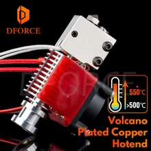 DFORCE вулкан покрытием Медь Hotend высокой температуры сопла тепловой блок Тепловой разрыв радиатор для PETG PEEK PEI углеродного волокна