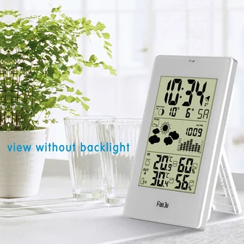 

FanJu FJ3352 Weather Station with Barometer Forecast Temperature Humidity Wireless Outdoor Sensor Alarm and Snooze Digital Clock