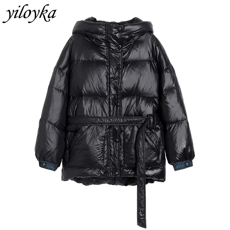 Модное водонепроницаемое зимнее пальто для женщин непромокаемая парка с поясом