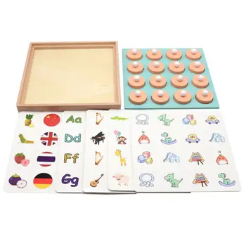 

Kids Wooden Memory Match Chess Game Children Early Educational 3D Puzzles Family Party Casual Game Puzzles Gifts