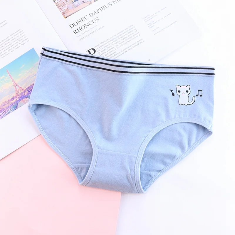 VDOGRIR m-xxl хлопковые трусы Бесшовные женские хлопковые трусики, женское нижнее белье трусики с рисунком трусы с заниженной талией удобные Танга - Color: 5
