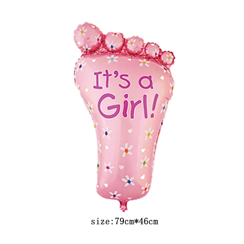 foot pink День рождения Photo Booth фольги воздушные шары с днем рождения фоторамка Globos реквизит для фотографий на день рождения вечерние украшения дети ребенок душ мальчик - Цвет: foot pink