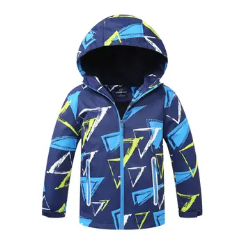 

Children's Windbreaker Autumn And Winter Boy's Thickened Warm Coat Middle And Large Children's Hooded Zip Coat