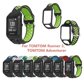 

Replacement Two-Color Silicone Wrist Strap Watchband Bracelet for Tomtom Runner 3/Adventurer/Golfer 2/Runner 2 Cardio/Spark 3