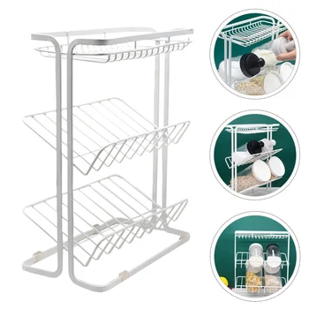 

1pc Iron Metal Practical Spice Bottle Rack for Kitchen Countertop