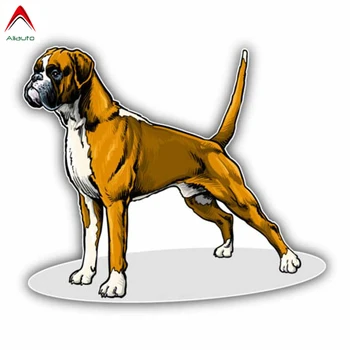 

Aliauto High Quality Car Sticker Lovely Boxer Breed Dog Decoration Personality Sunscreen Cover Scratch Decal PVC,14cm*11cm