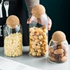 Transparent Glass Sealed Jar Coffee Bean Storage Tank Cork Stopper Glass Bottle Storage Tank Multigrain Storage Tank Household 4