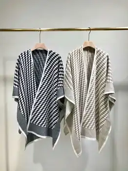 

2020 aunumn winter new arrival wollen wrap for woman lady warm Shawl Wrap Open Front Poncho Cape