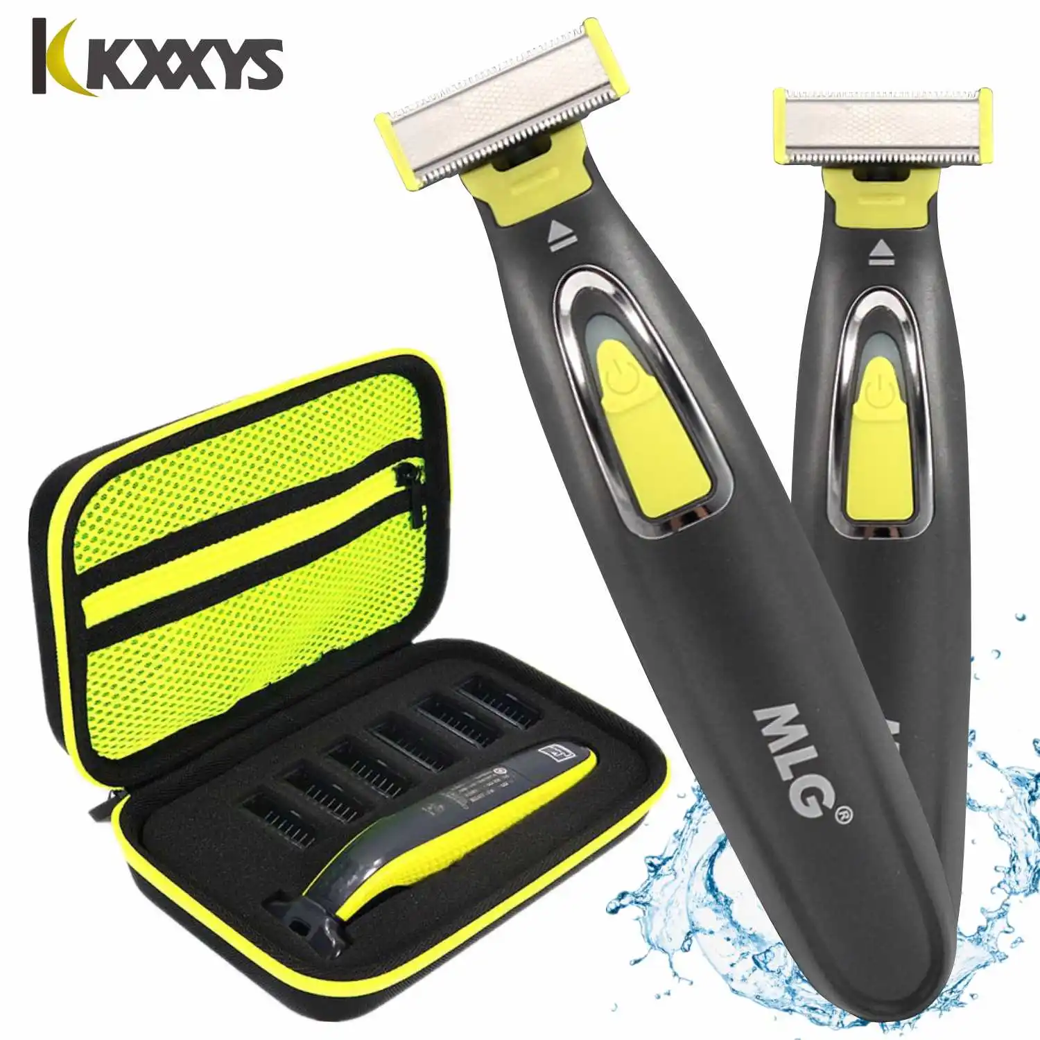 Maquinilla de afeitar eléctrica híbrida de una hoja para hombres y mujeres, afeitadora impermeable, lavable, para el cuidado de la barba, para el pelo corporal