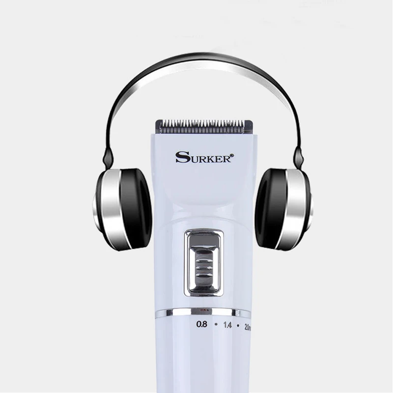 Surker, электрический триммер для волос, SK-6009, для маленьких детей, беспроводная, электрическая, перезаряжаемая машинка для стрижки волос, для висков, триммер для бороды, тонкая настройка