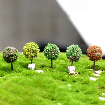

5Pcs/Set Artificial Tree Willow Micro Landscape Plants Miniature Craft Toy For Home Flower Pot Decoration