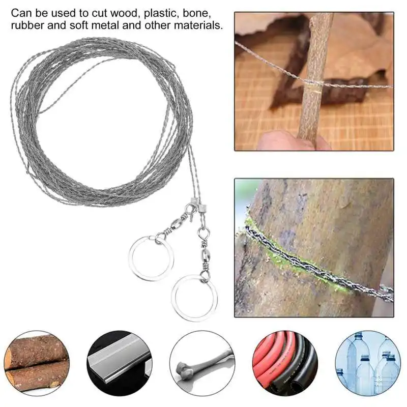 Emergent Survival Wire Saw Camp Hike Outdoor Hunting Fishing Fretsaw Stainless Steel Survival Line 10m