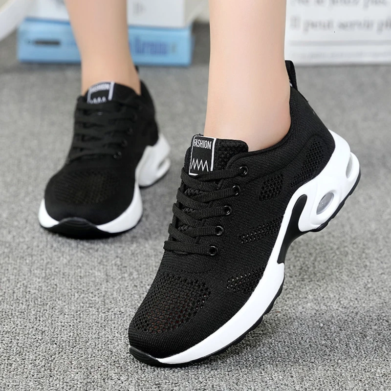 Женская теннисная обувь Mujer Открытая воздушная подушка Цвет розовый Zapatos Дышащие
