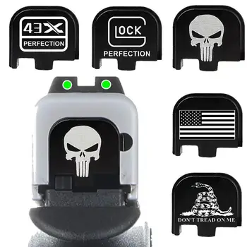 

Aluminum Rear Cover Slide Back Plate Pistol Gun Laser Engraved Magwell Backplate for Glock 43 43X 48 9mm Magazine Accessories