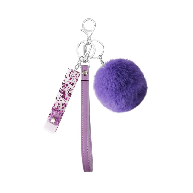 Nabulous Card Grabber for Long Nails | Credit Card Puller | ATM Debit Card Clip Keychain with Pom Pom-Sanitary Card Grabber