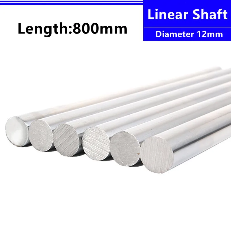 

10pcs Diameter Dia 12mm Length 800mm Long Linear Shaft Round Bar Optic Axis Cylinder Chrome Plated Liner Rod 3d Printer Parts