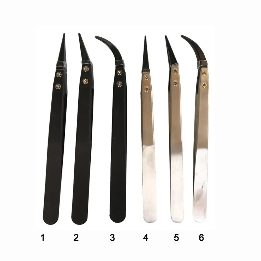 

1PC Electronic Cigarette Ceramic Tweezers Curved Straight Tip Pointed Coil Heat Resistant Antistatic Ceramic Tweezers