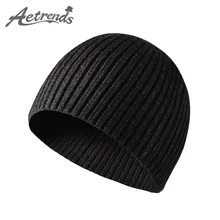 [AETRENDS] Мужская и женская Лыжная шапка для альпинизма, Толстая теплая трикотажная шапка с флисовой подкладкой, зимняя шапочка, шапки унисекс, Z-10086