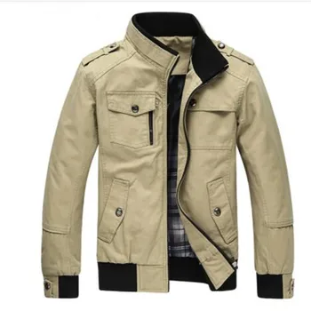 

Casual Men's Jacket Spring Army Military Jacket Men Coats Winter Male Outerwear Autumn Overcoat Khaki 5XL EDA085