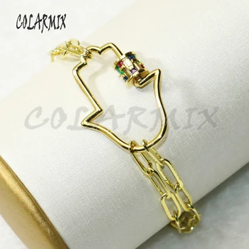 

5pcs hand shape clasp bracelets link chain bracelets for women bolt hand fashion jewelry accessories gift 50198